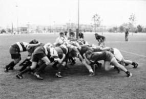 This is a scrum. It is as intense as it looks. It might have also been a cause of Dan Griffith's 1936 death.